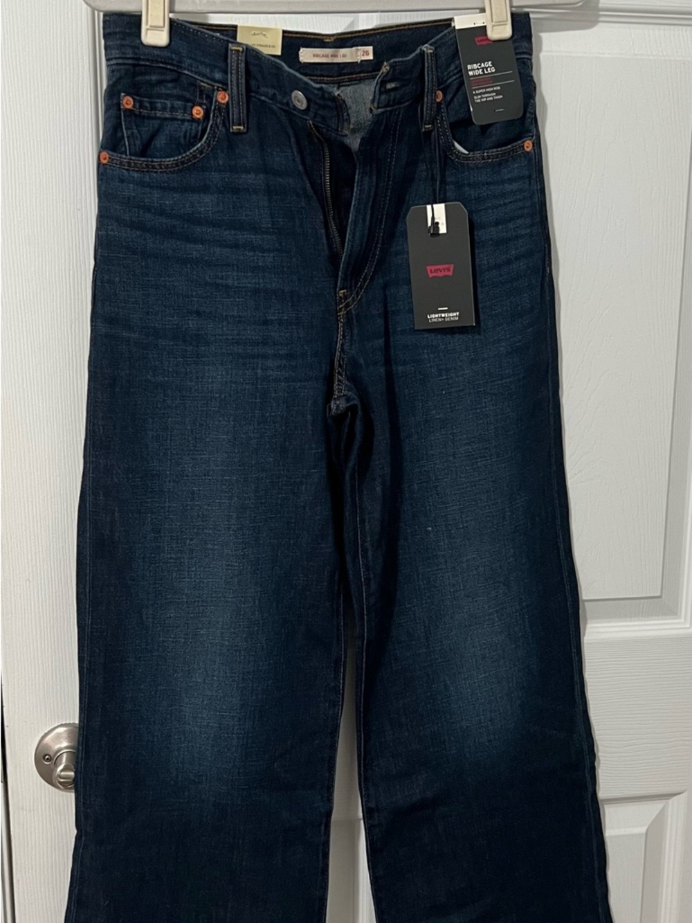 LEVI’S RIBCAGE WIDE-LEG LINEN+ DENIM WOMEN'S JEANS